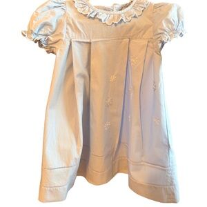 Sophie and Lucas Light Blue Snowflake Embroidered Dress 2T